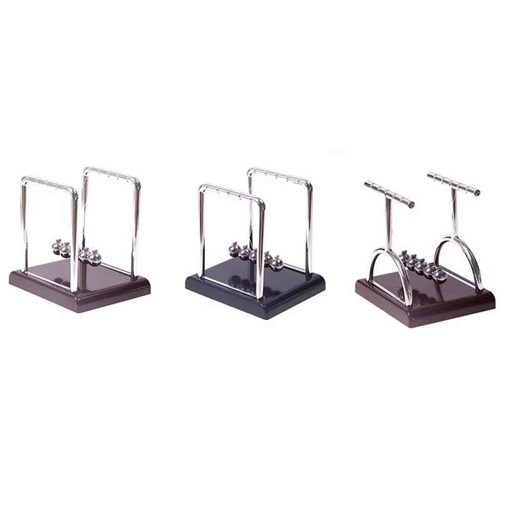 Newtons Cradle Metal Pendulum Desk Toy Physics Balance Ball Decor 2