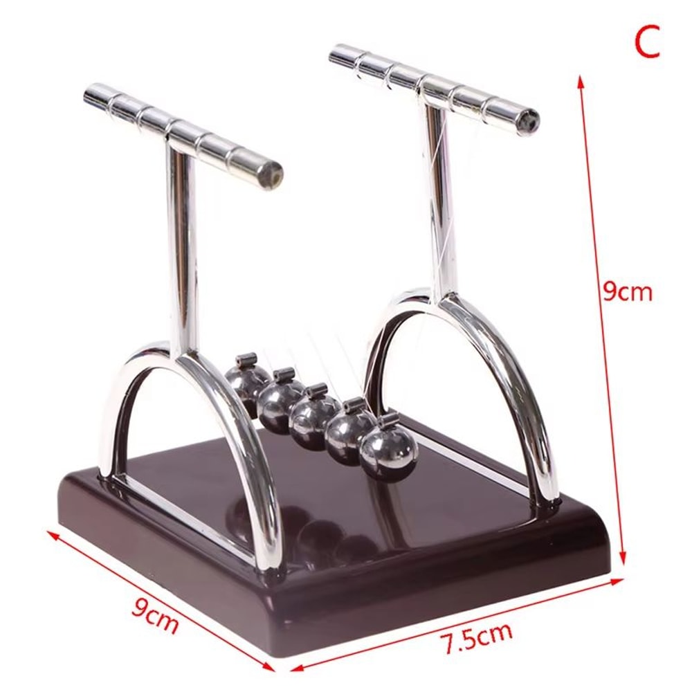 Newtons Cradle Metal Pendulum Desk Toy Physics Balance Ball Decor 8