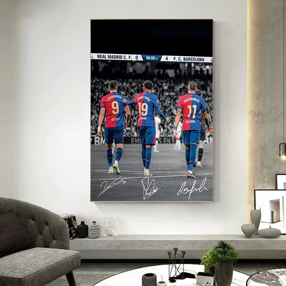 Famous Soccer Player Canvas Poster Wall Art For Modern Sports Room Decor 2