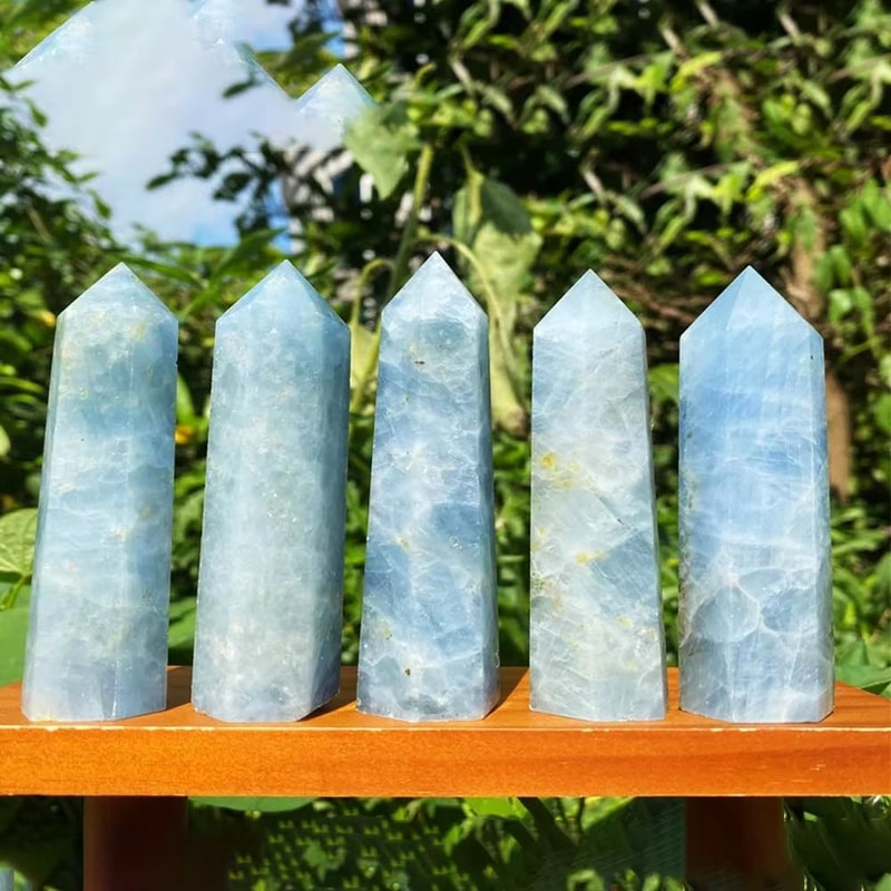 Natural Crystal Wand Rose Quartz And Amethyst Point For Reiki Healing And Home Decor 25