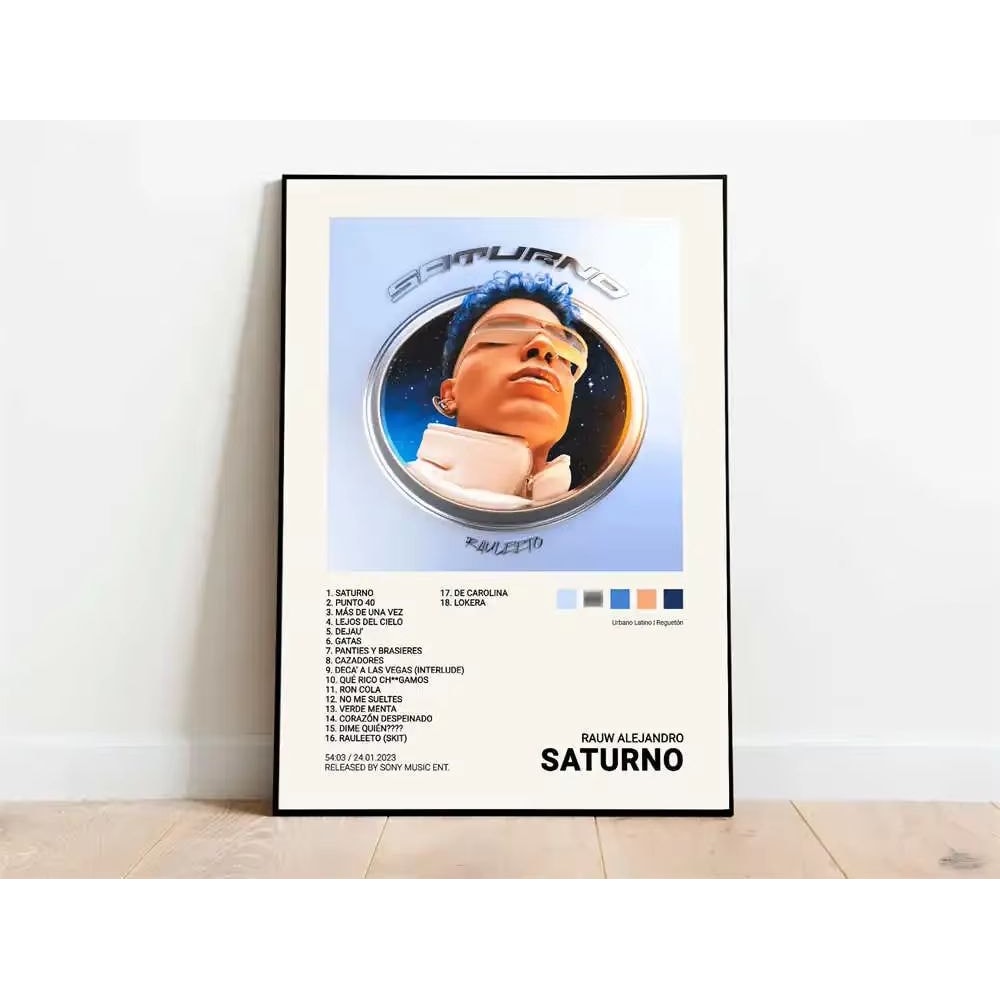 Latin Rapper Album Cover Canvas Poster Wall Art For Aesthetic Room Decor 17