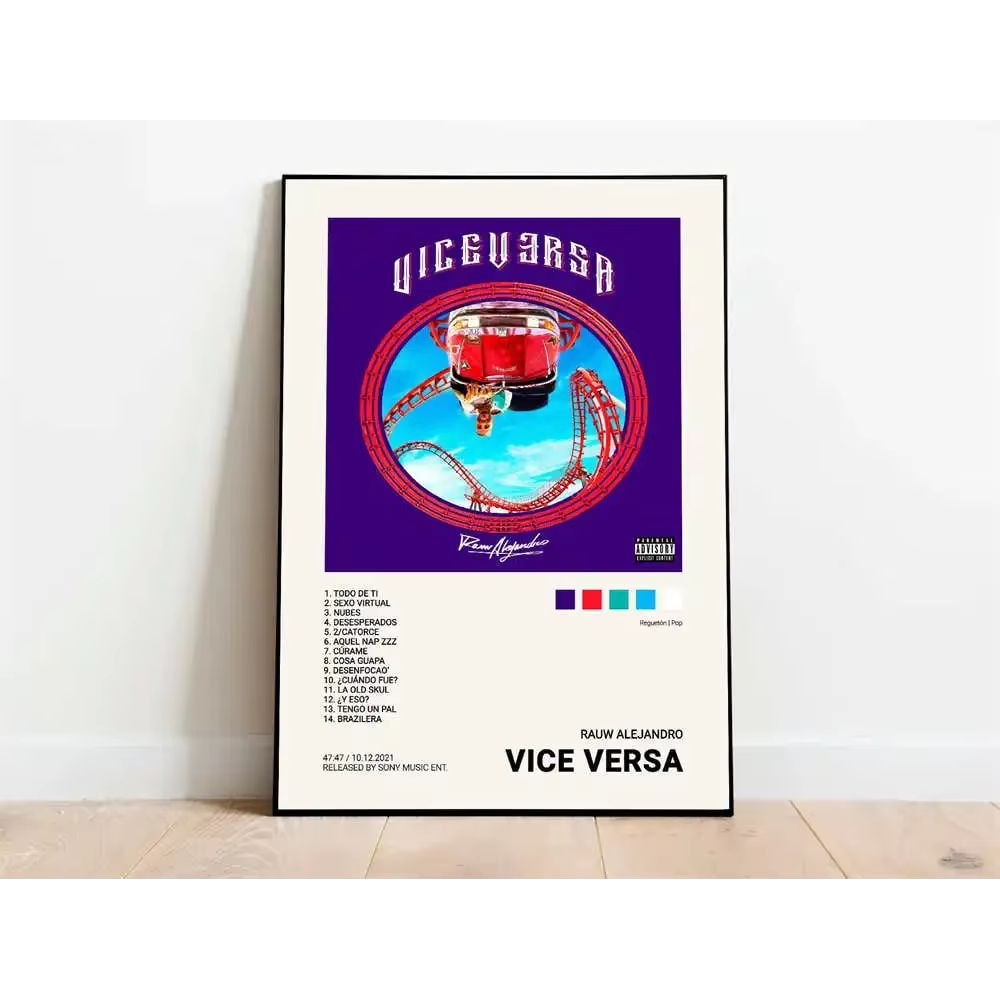 Latin Rapper Album Cover Canvas Poster Wall Art For Aesthetic Room Decor 19