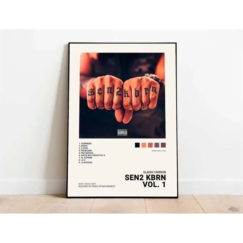 Latin Rapper Album Cover Canvas Poster Wall Art For Aesthetic Room Decor 21