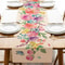 Spring Watercolor Butterfly Linen Table Runner Floral Dining Table Decor For Kitchen And Wedding 5