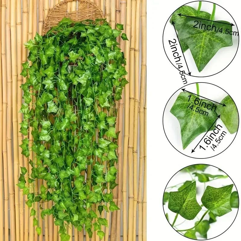 Artificial Ivy Garland Hanging Vine Leaves Greenery Wall Decor For Home Wedding And Party Styling 2