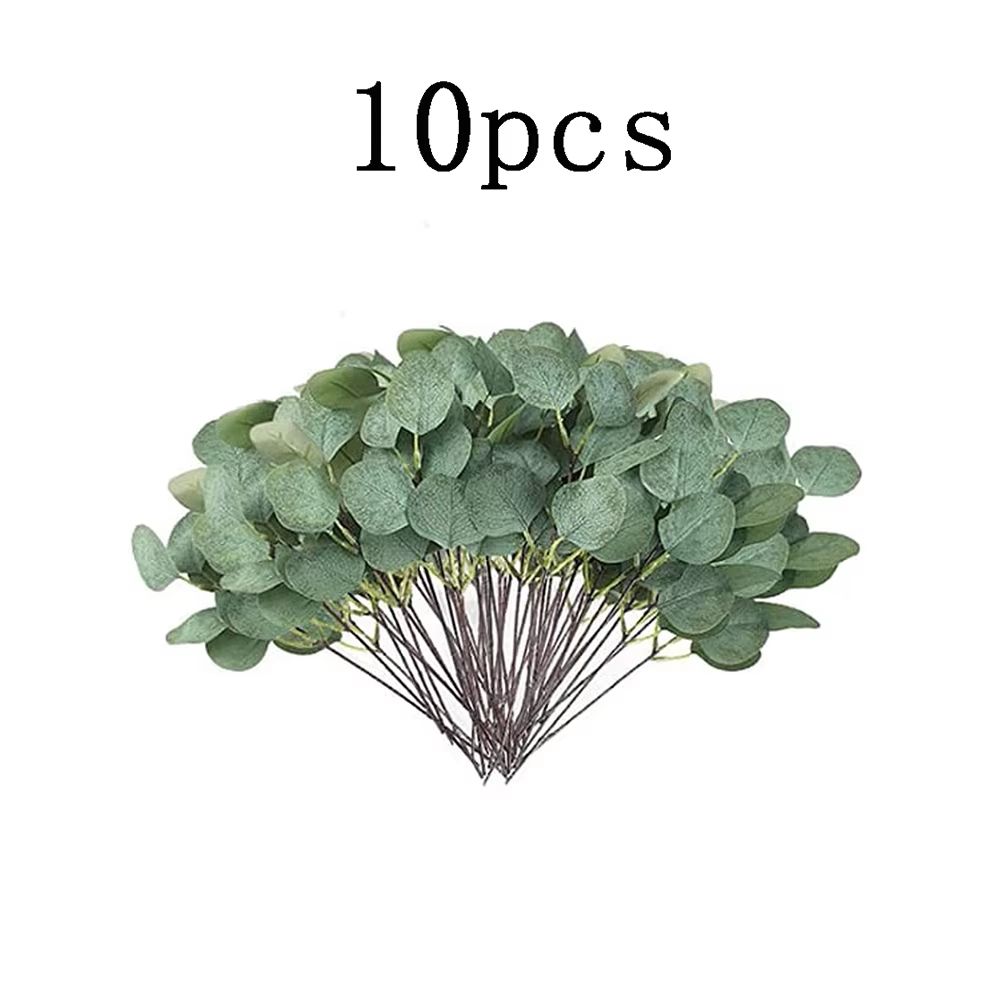 Silver Dollar Artificial Eucalyptus Stems Bundle For Wedding Decor And Home Styling 12