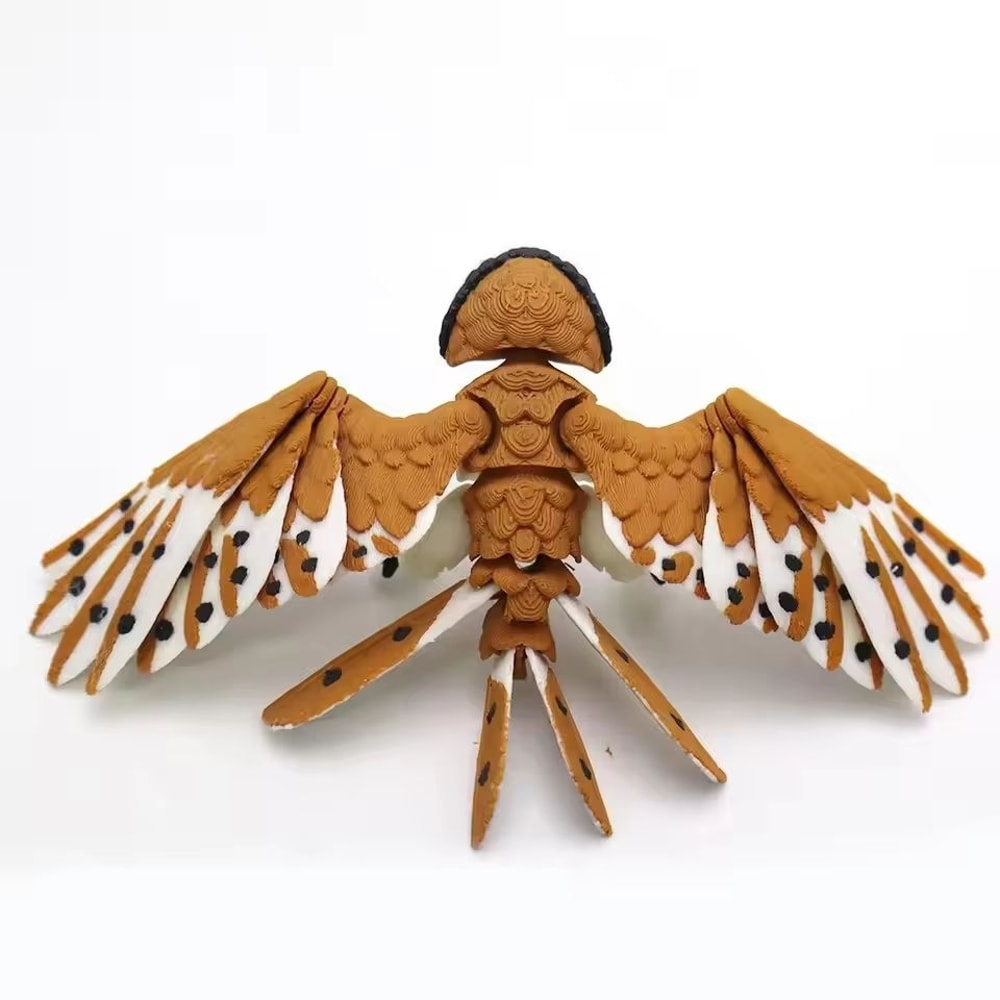 3D Printed Articulated Eagle Hawk Figurine With Movable Wings For Desk Decor And Gifts 4
