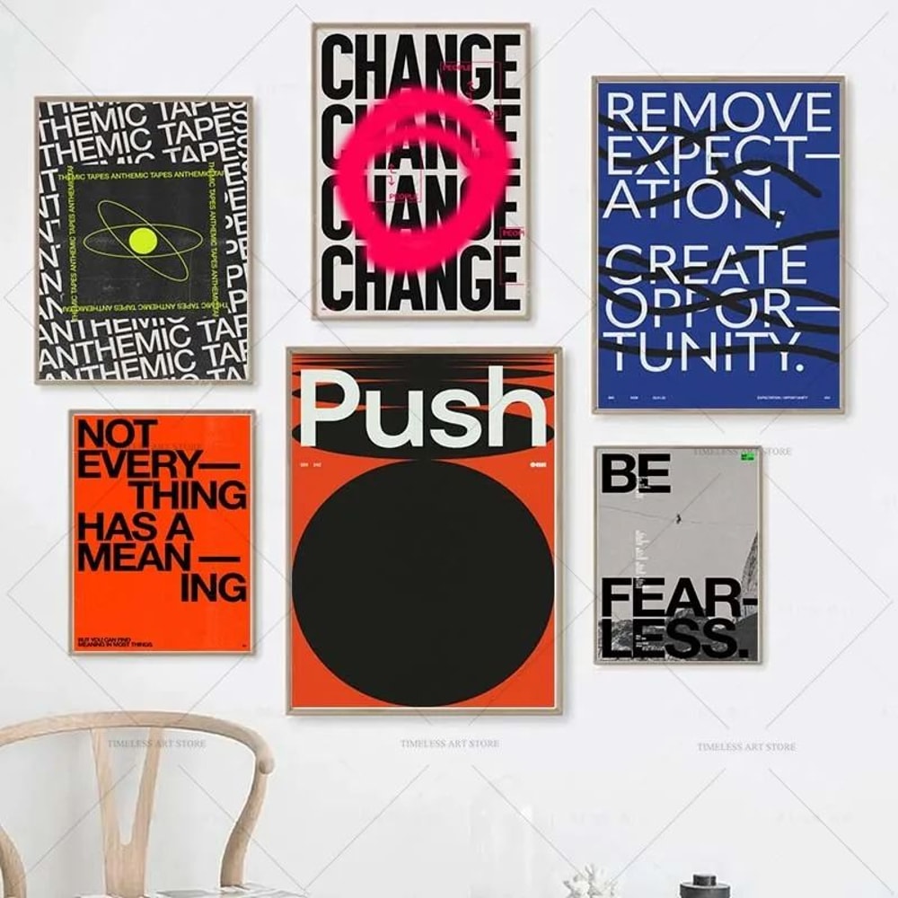 Modern Inspirational Quotes Canvas Wall Art Poster For Stylish Home Decor 5