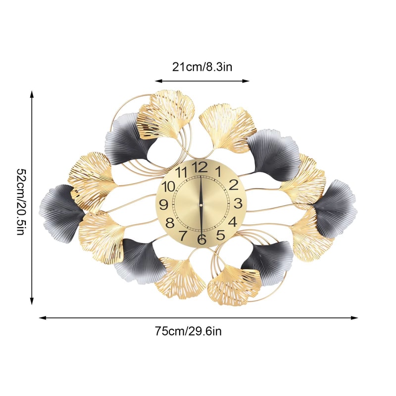 Modern Gold Large Wall Clock Decorative Wall Art For Living Room 6