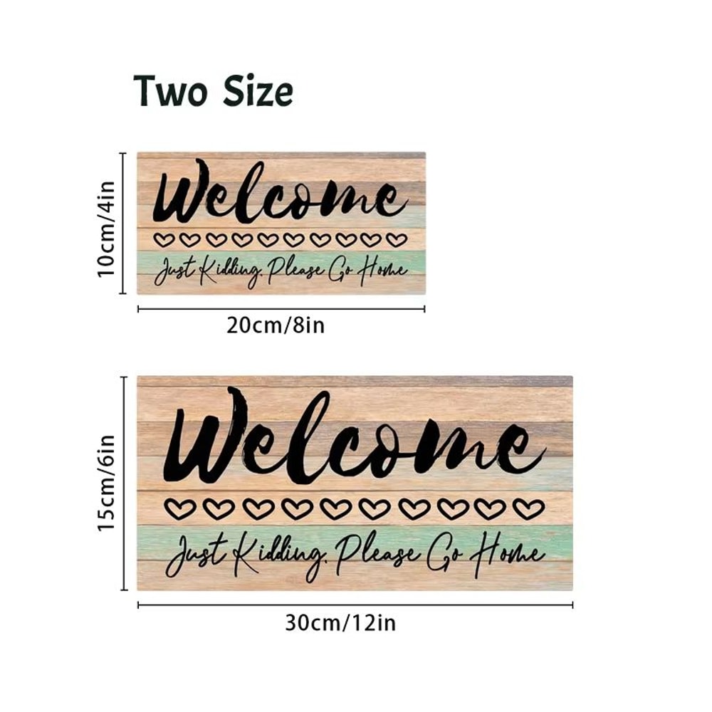 Rustic Wooden Welcome Wall Hanging Sign Farmhouse Door Plaque Decor 4