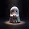 Funny Middle Finger Ghost Statue Cute Halloween Decor Figurine 3