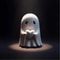 Funny Middle Finger Ghost Statue Cute Halloween Decor Figurine 3