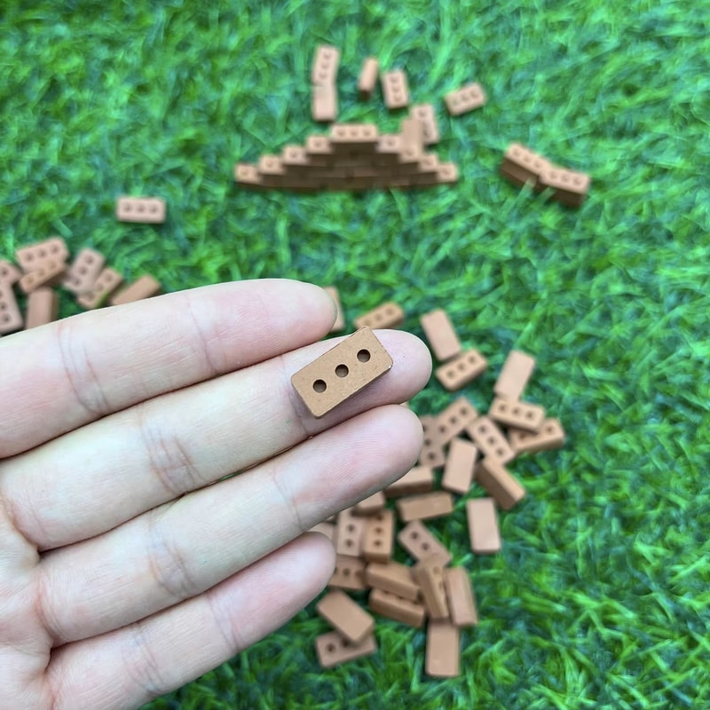 Mini Clay Brick Set For DIY Figurines Architectural Displays 100PCS 2