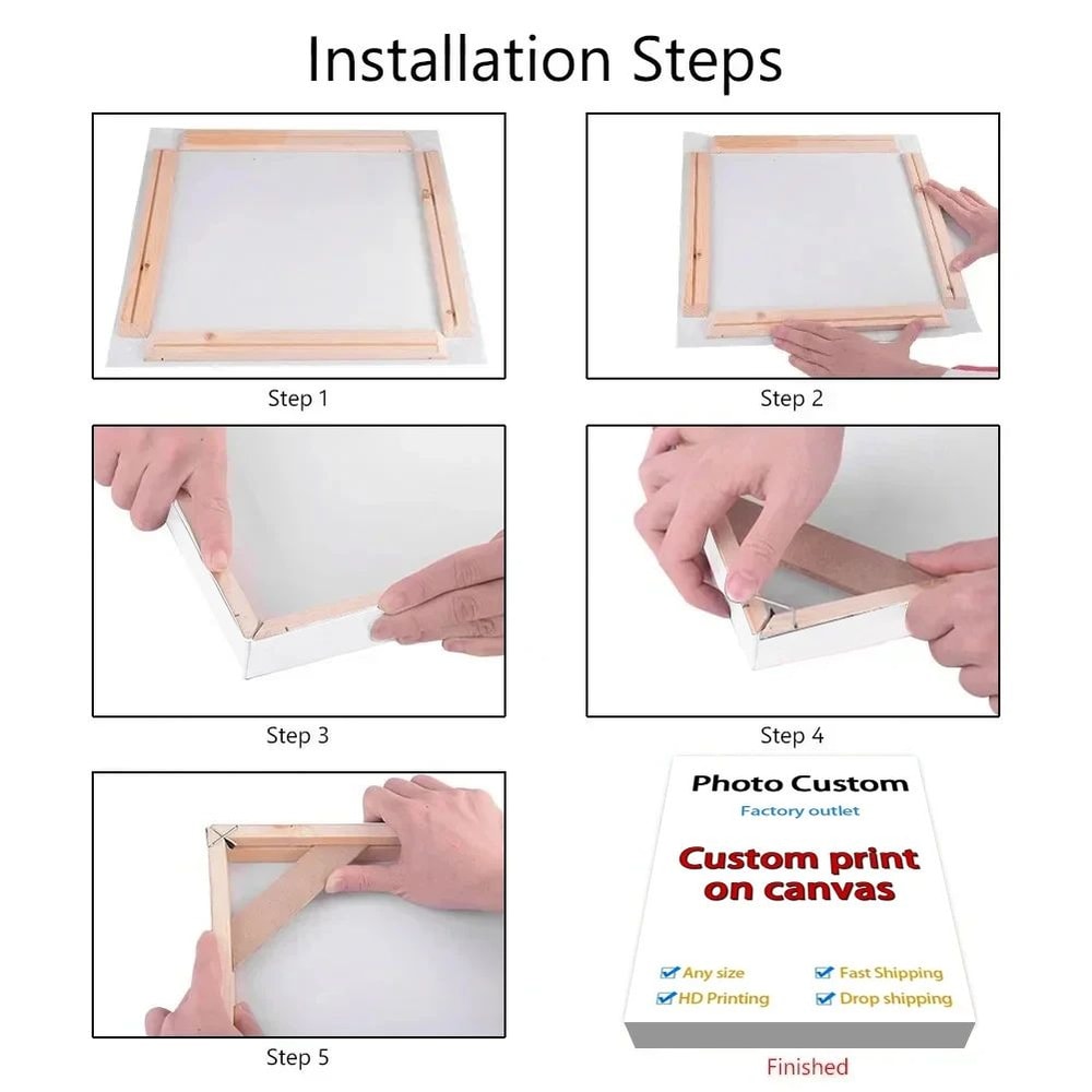 Custom HD Photo Canvas Print Personalized Wall Art Decor 4