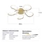 Modern Gold Chrome LED Chandelier Ceiling Light Fixture 8