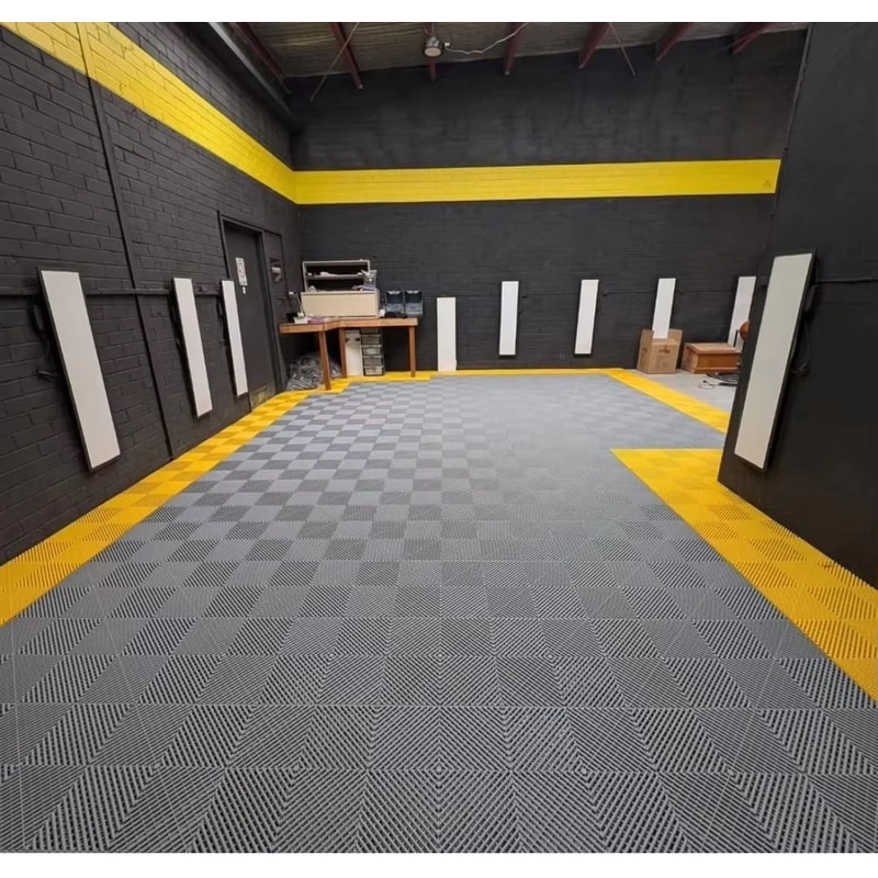Interlocking Garage Floor Tiles Vented Modular Flooring System 1