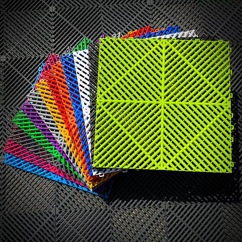 Interlocking Garage Floor Tiles Vented Modular Flooring System 5