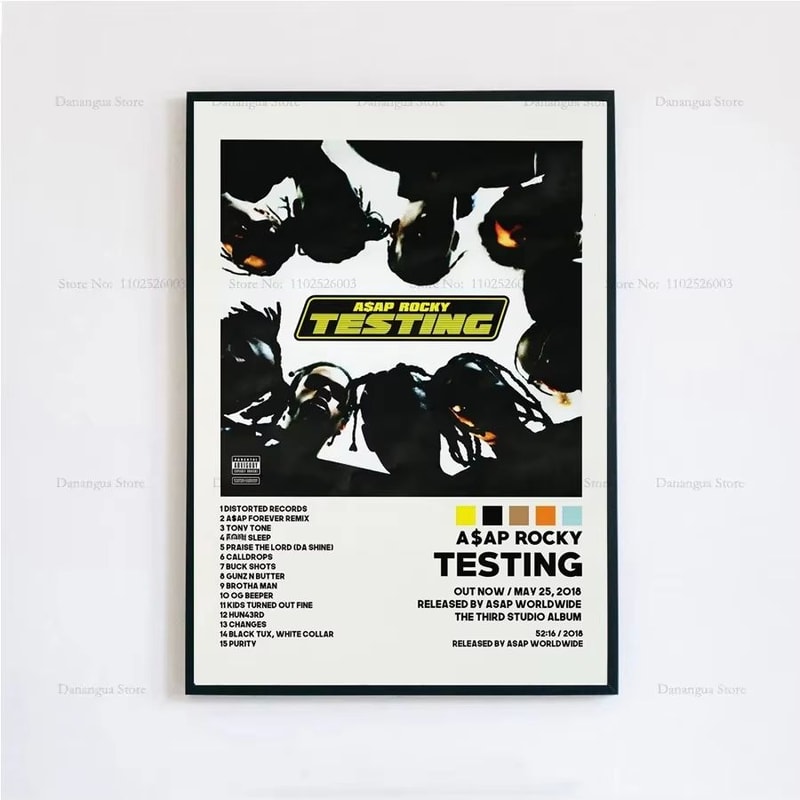 ASAP Rocky Testing Album Cover Canvas Poster Aesthetic Wall Art 16