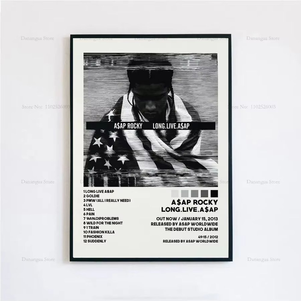 ASAP Rocky Testing Album Cover Canvas Poster Aesthetic Wall Art 17