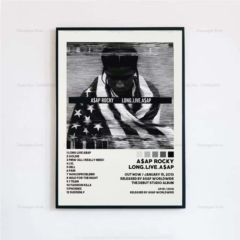 ASAP Rocky Testing Album Cover Canvas Poster Aesthetic Wall Art 17