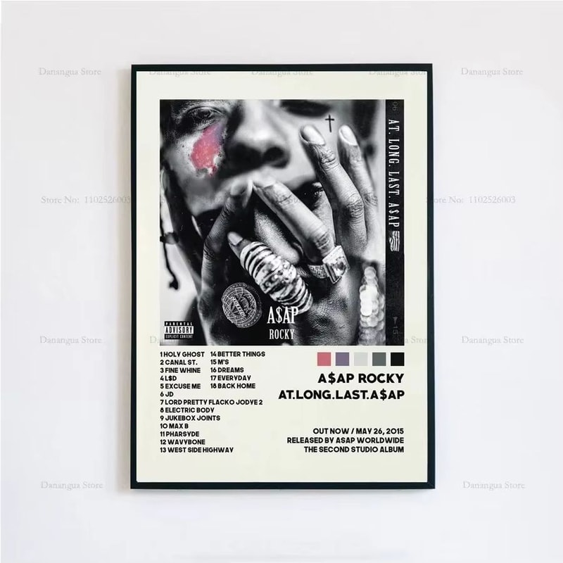 ASAP Rocky Testing Album Cover Canvas Poster Aesthetic Wall Art 18