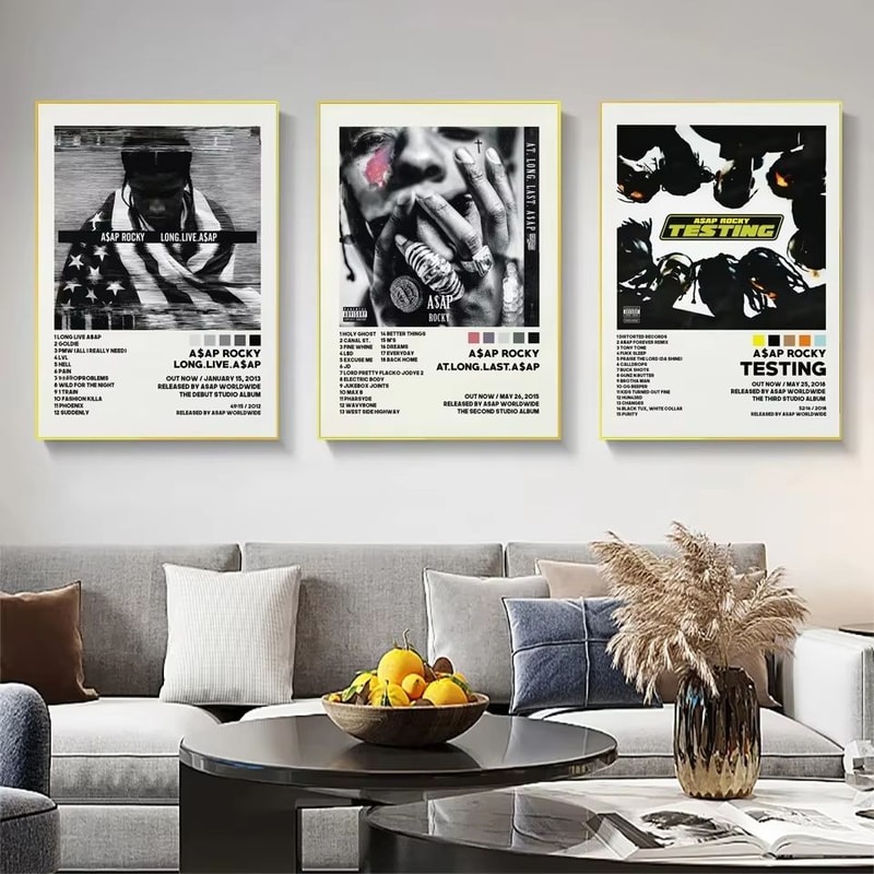 ASAP Rocky Testing Album Cover Canvas Poster Aesthetic Wall Art 1