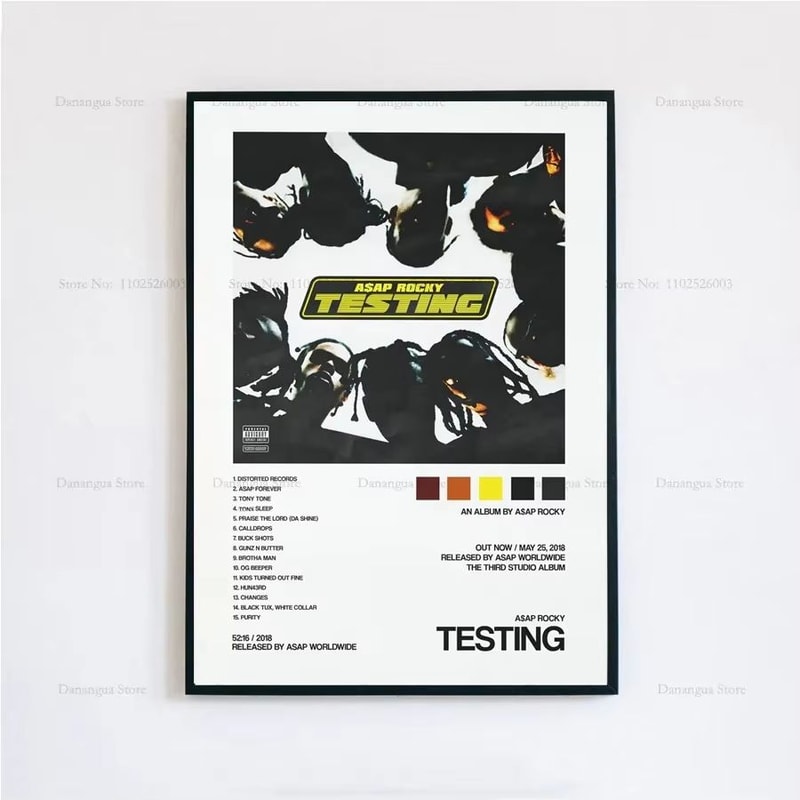 ASAP Rocky Testing Album Cover Canvas Poster Aesthetic Wall Art 19