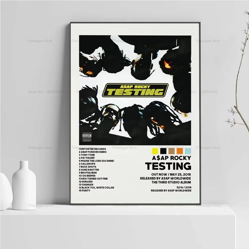 ASAP Rocky Testing Album Cover Canvas Poster Aesthetic Wall Art 4