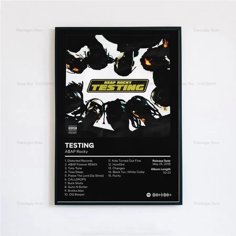 ASAP Rocky Testing Album Cover Canvas Poster Aesthetic Wall Art 6