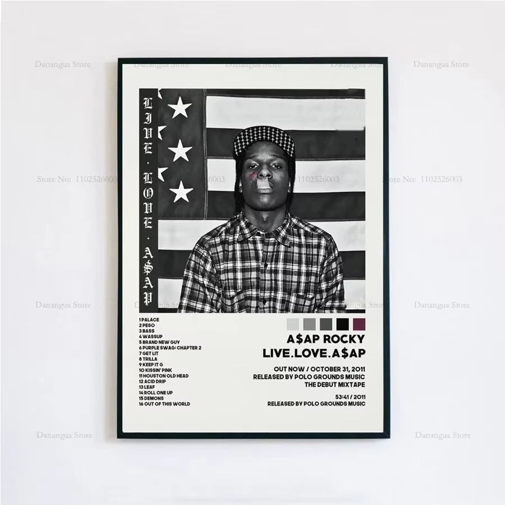 ASAP Rocky Testing Album Cover Canvas Poster Aesthetic Wall Art 7