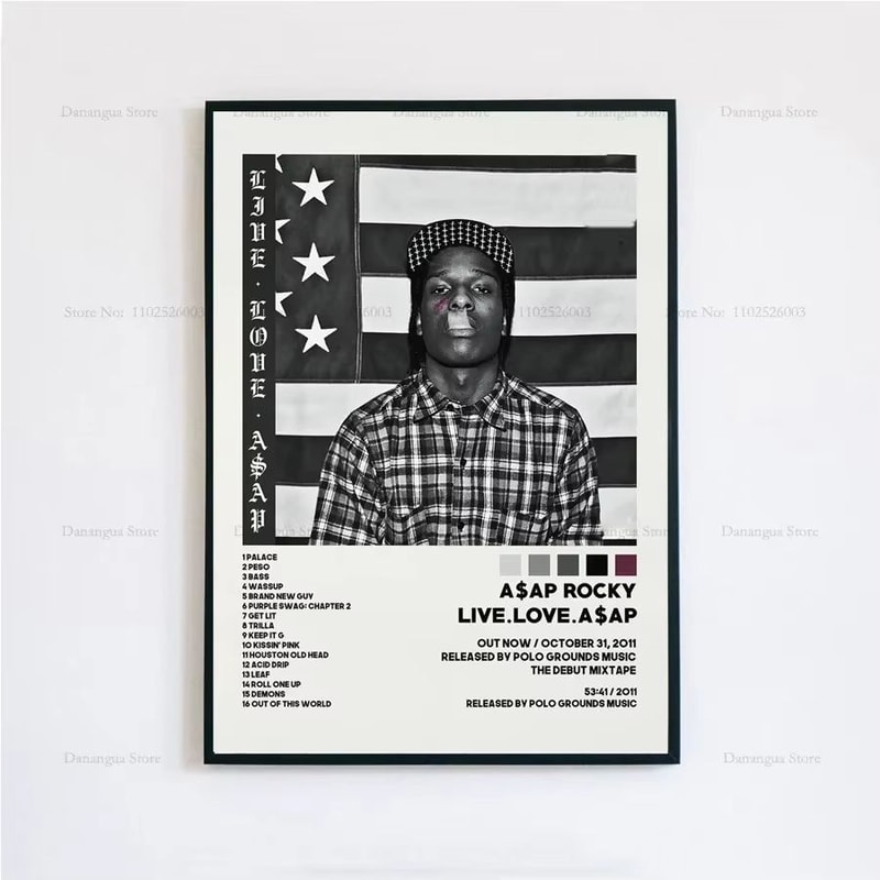 ASAP Rocky Testing Album Cover Canvas Poster Aesthetic Wall Art 7