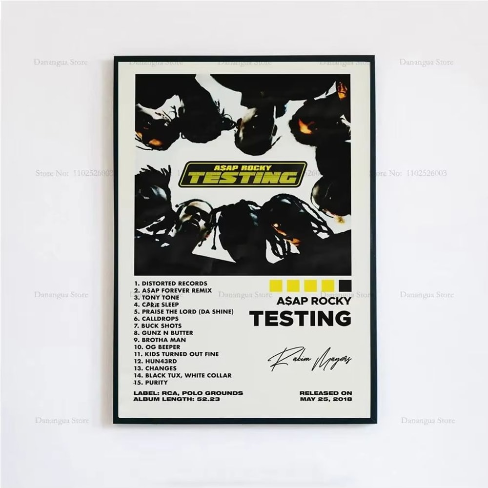 ASAP Rocky Testing Album Cover Canvas Poster Aesthetic Wall Art 22