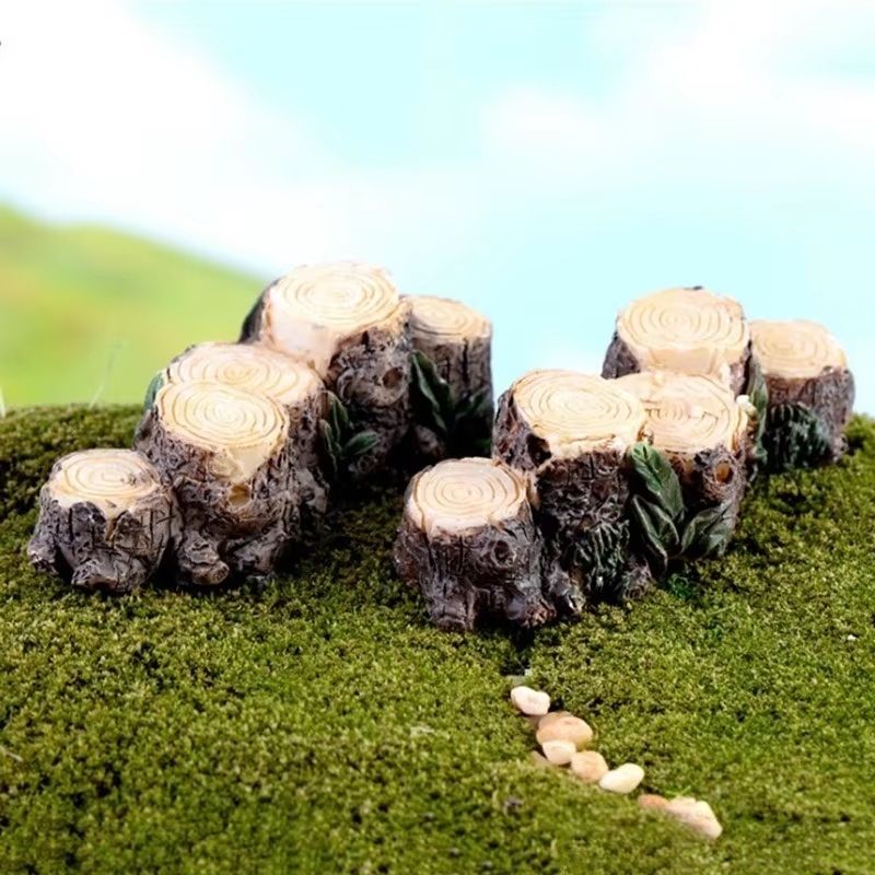 Mini Resin Tree Stump Bridge Fairy Garden Decor For Terrariums And Dollhouse Landscapes 4