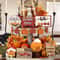 Farmhouse Fall Harvest Tiered Tray Decor Set Pumpkin Spice Accents 0