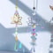 Metal Lotus Crystal Suncatcher Wind Chime Pendant Elegant Hanging Decor 5