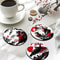 Japanese Landscape Wooden Coaster Set 6pcs Heatproof Non Slip Drink Coasters 0