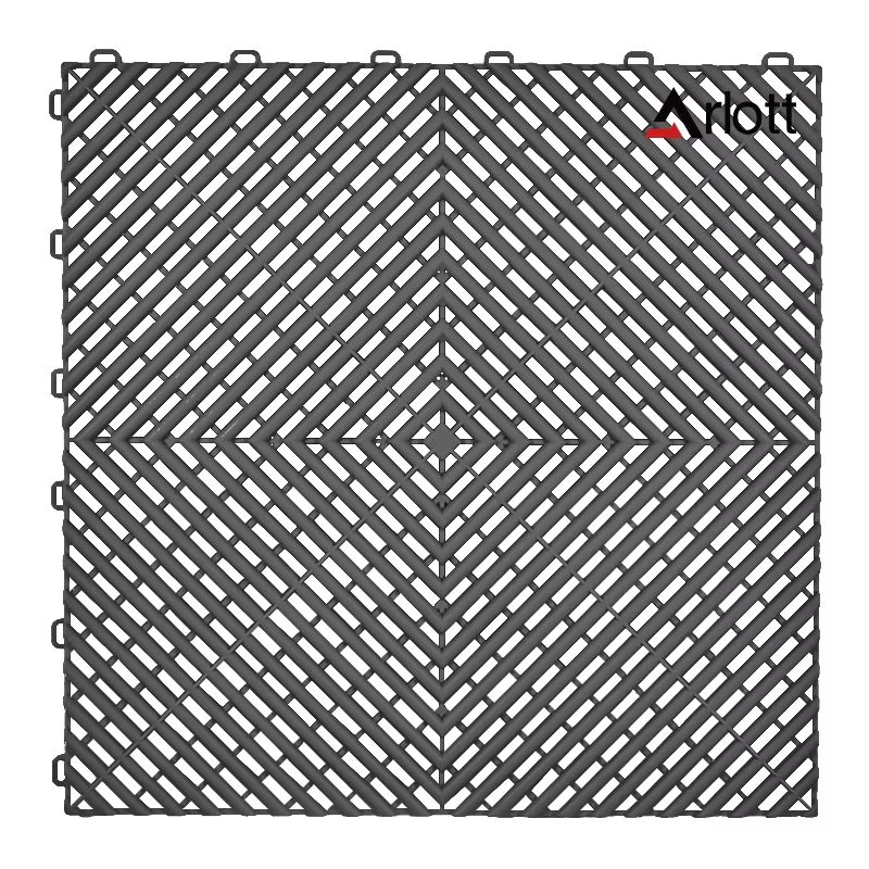 Heavy Duty Interlocking Garage Floor Tiles 1575x1575in Drainage Car Wash Mat 10