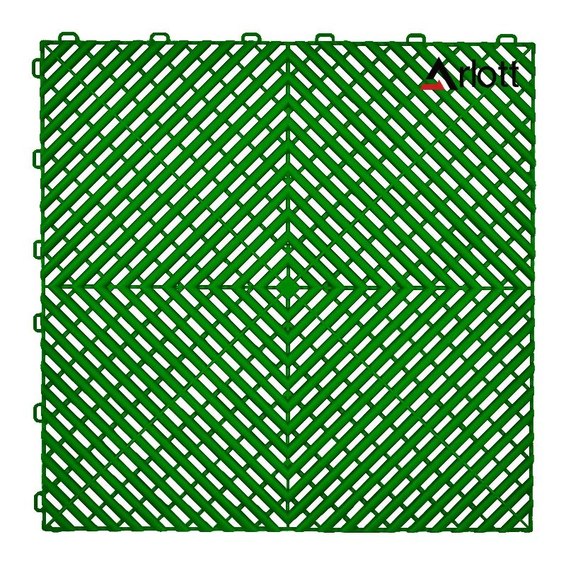 Heavy Duty Interlocking Garage Floor Tiles 1575x1575in Drainage Car Wash Mat 11