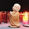 Cute Little Monk Resin Statue Mini Buddha Figurine Zen Desk Decor 8