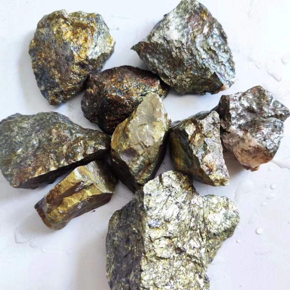 Natural Chalcopyrite Crystal Ore Specimen Gold Silver Copper Mineral Teaching Display Stone 2