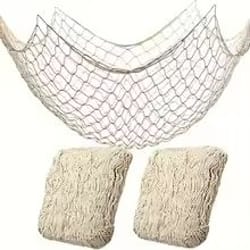 nautical fishing net wall hanging coastal beach party decor hawaiian pirate theme