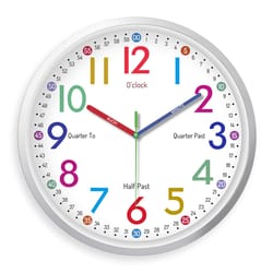 8-inch silent quartz wall clock – minimalist non-ticking home decor for living room, kitchen & bedroom
