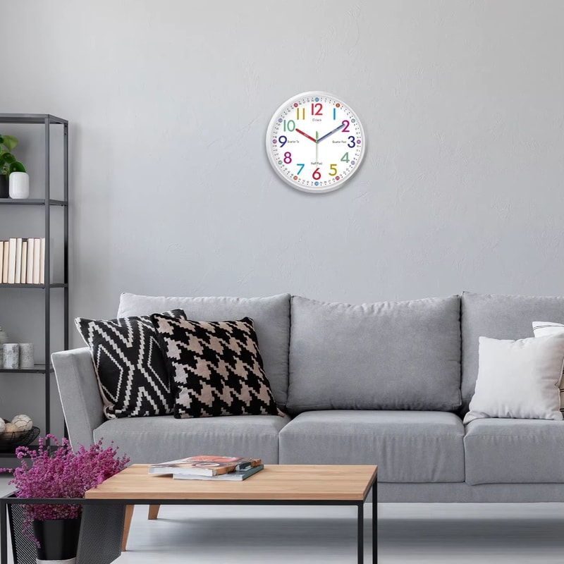 8Inch Silent Quartz Wall Clock Minimalist NonTicking Home Decor For Living Room Kitchen Bedroom 4