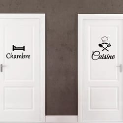 french kitchen door sticker decor elegant chef wall decal for kitchen bedroom