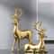 Gold Reindeer Christmas Table Decor Set Elegant Elk Figurines 669in 433in Holiday Home Accent 2
