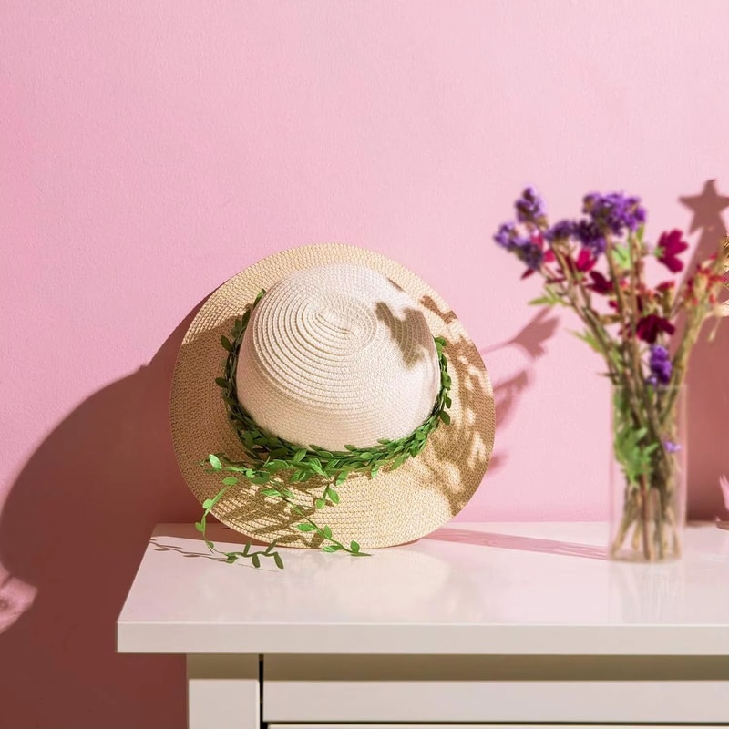 Artificial Green Leaf Vine Ribbon For DIY Crafts Wedding Home Decor 2