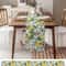 Lemon Tree Blue Bird Linen Table Runner Vintage Coastal Farmhouse Dining Decor 1