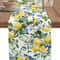 Lemon Tree Blue Bird Linen Table Runner Vintage Coastal Farmhouse Dining Decor 6