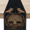 Norse Viking Raven Linen Table Runner With Tree Of Life Mythology Design 5