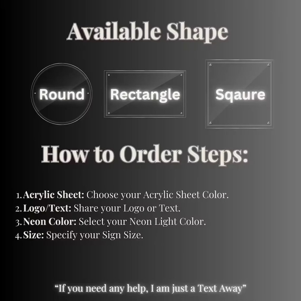 Custom LED Acrylic Business Logo Sign Backlit Salon Studio Wall Signage 6